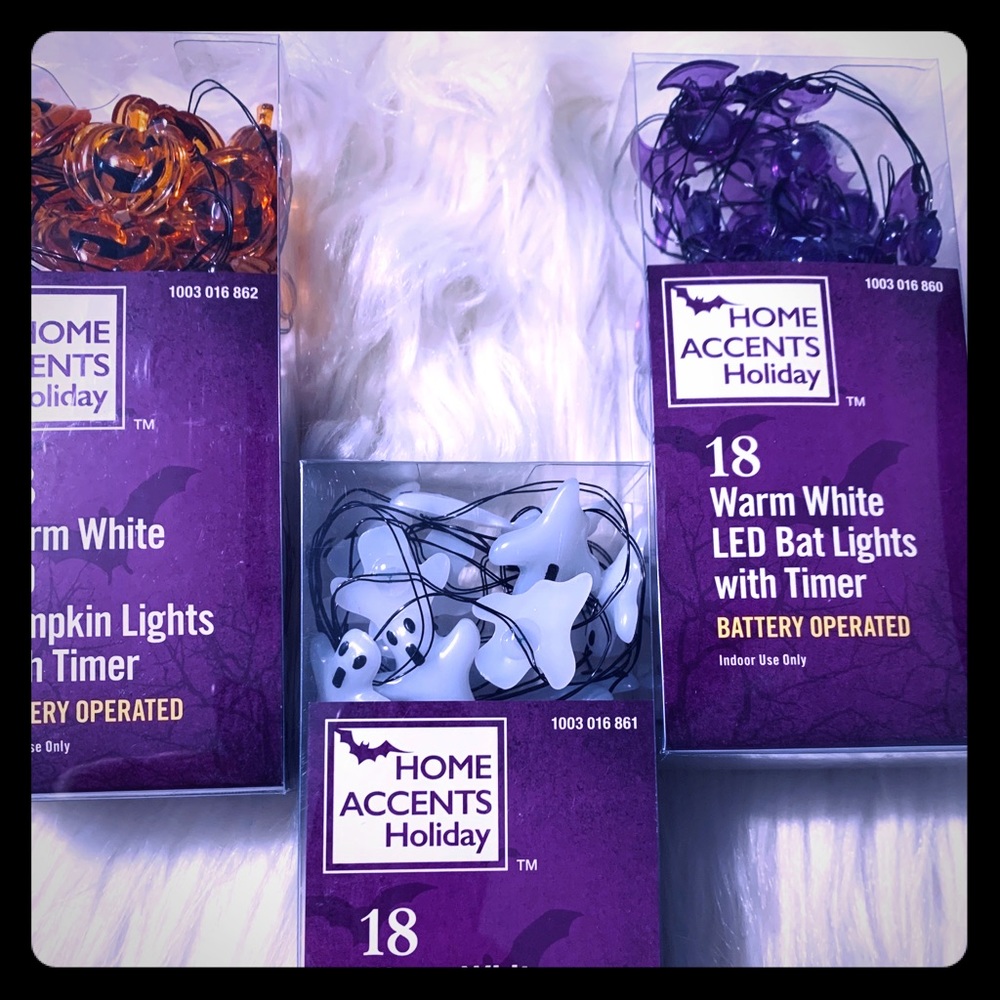 Halloween  LED lights with Timer (set of 3)